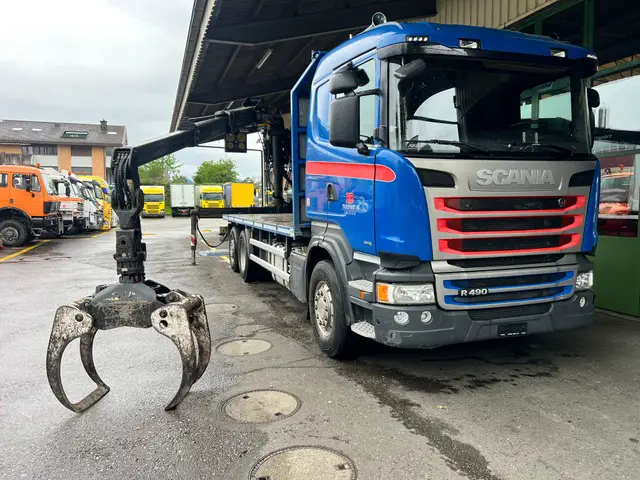 scania, r490 lb 6x2, kran