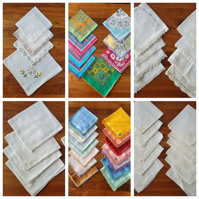 Stoff Taschentücher Tüechli handgefertigt NEU