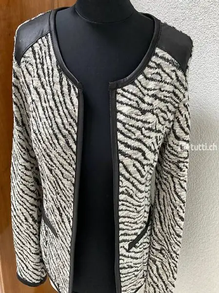 Jacke Blazer schwarz/weiss Gr. S/M