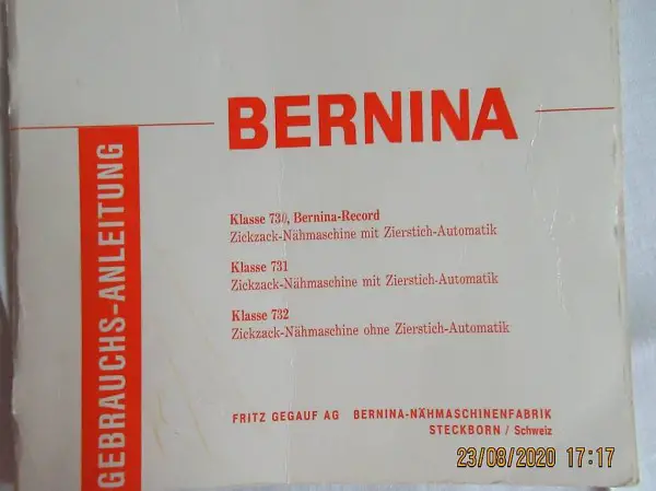  BERNINA Gebrauchsanleitung