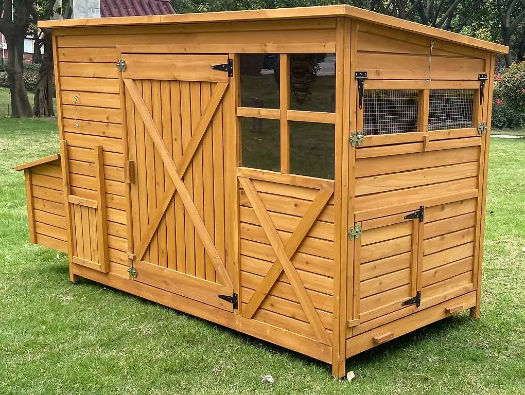 isolierter hühnerstall hasenstall massiv 185 x 100 x 130 cm
