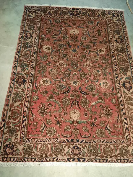 antiker Perserteppich, echt handgeknüpft 143x196