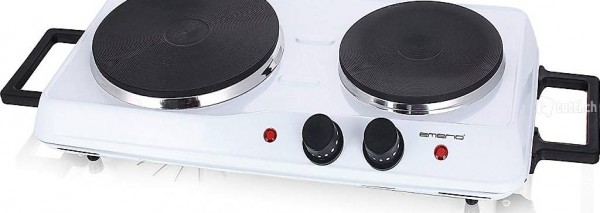  Doppelkochplatte, separate Thermostatregler