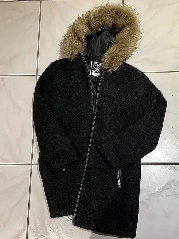 Wintermantel Girls Rule, schwarz Gr 170