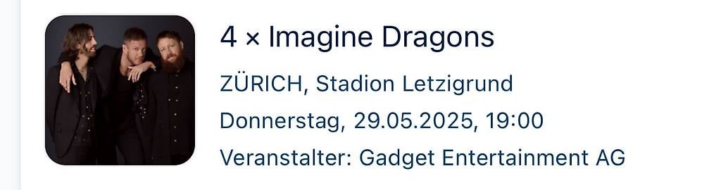 1 Sitzplatz für Imagine Dragons