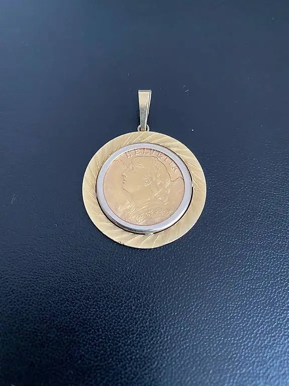 20 er Gold vreneli 1927 mit Fassung 750