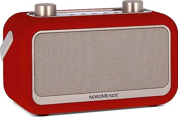 Retro Digitalradio in Rot, 21,8 x 13,1 x 10,6 cm
