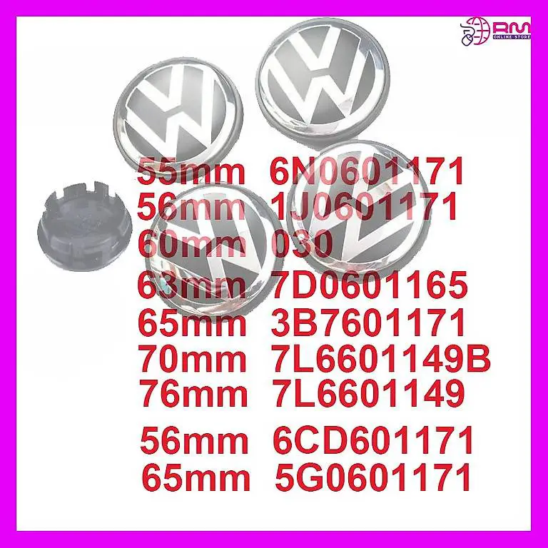 Volkswagen VW Radnabendeckel