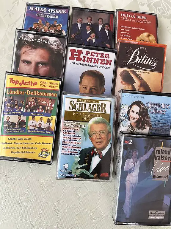 Div. Musikkassetten abzugeben Preis pro Stück