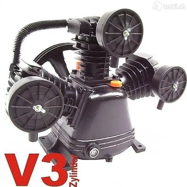  NEU Kompressor Aggregat 3 V-Zylinder Alu-Zylinderkopfdeckel