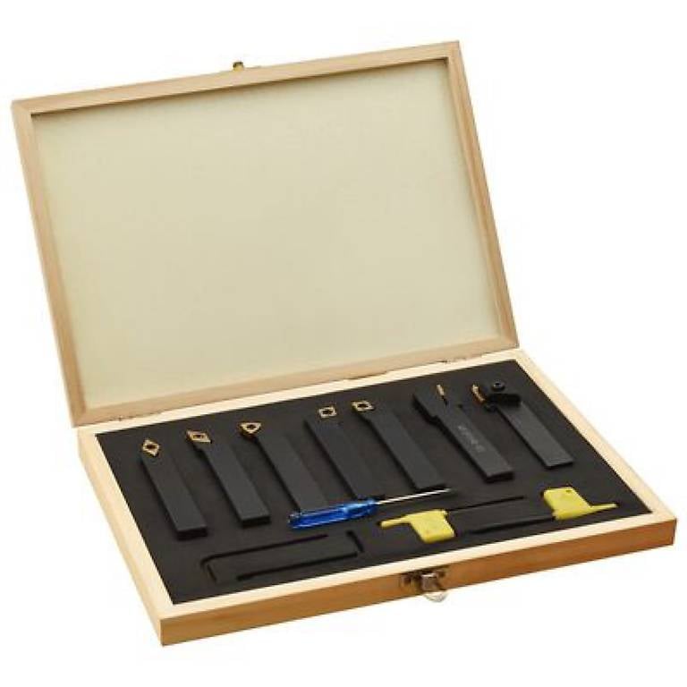 12-tlg. Drehmeissel-Set mit Wendeplatten 16x16 mm 100 mm