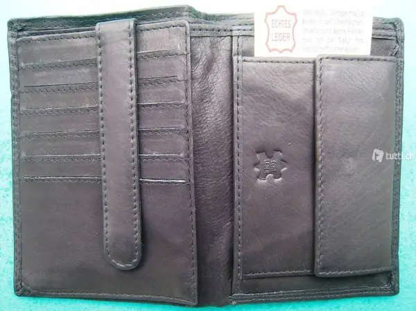 Leder - Portemonnaie schwarz