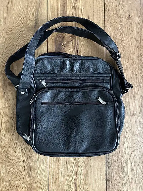 Umhängetasche Leder Schwarz