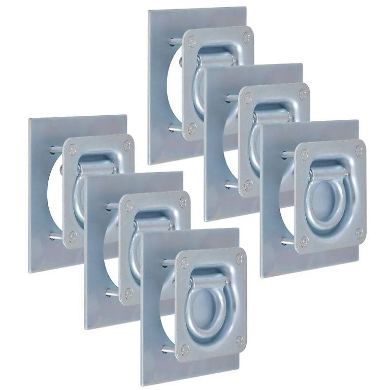 Zurrösen für Anhänger 6 Stk. Verzinkter Stahl 2000 kg