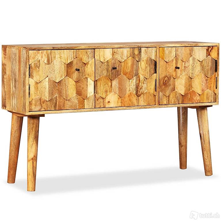  Sideboard Mangoholz Massiv 118 x 35 x 75 cm