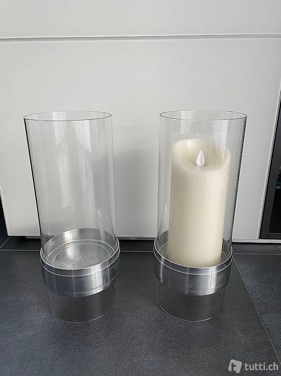 Kerzenständer Glas/Metall