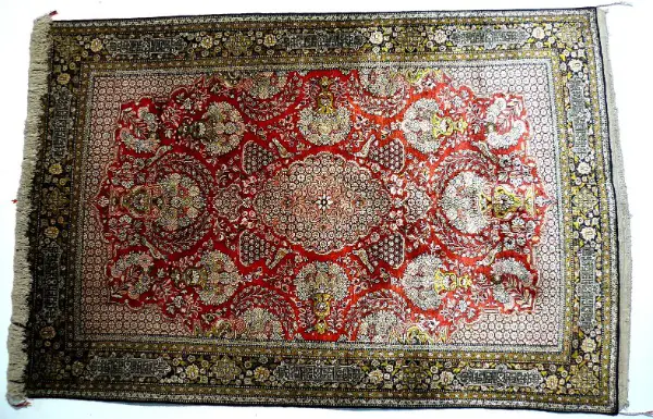 Orientteppich Ghom Seide alt orig. 162x102 Top. T034