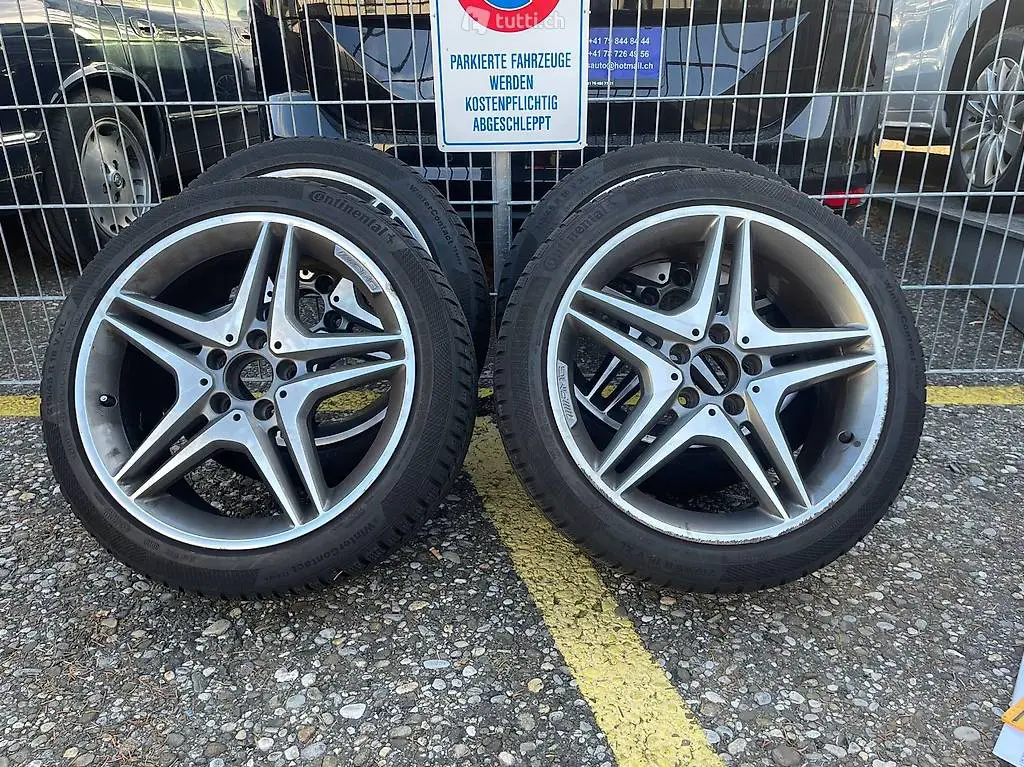  4x Mercedes AMG Felgen - 215/45 R18 V XL - Winter M+S