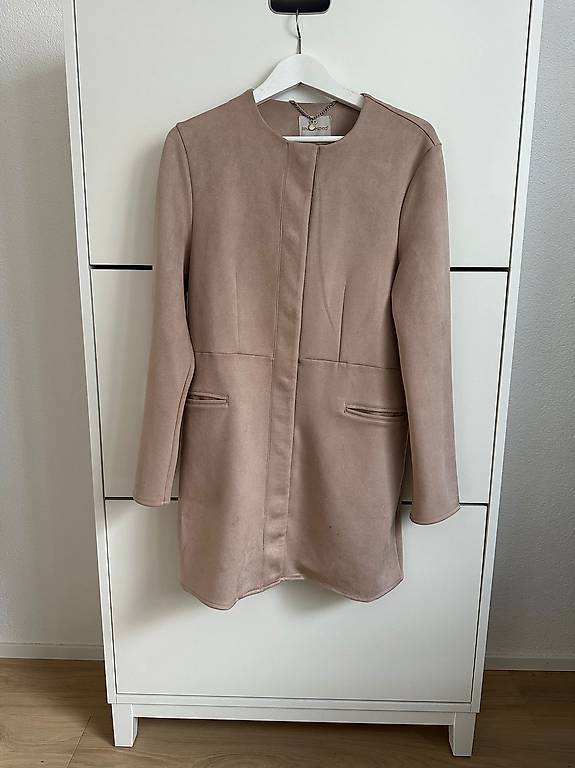 Rinascimento Wildledermantel Gr. S, beige, Herbstmantel