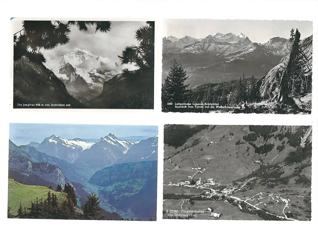 Ansichtskarte Tessin Wallis Berner Oberland Luzern Aachen ..