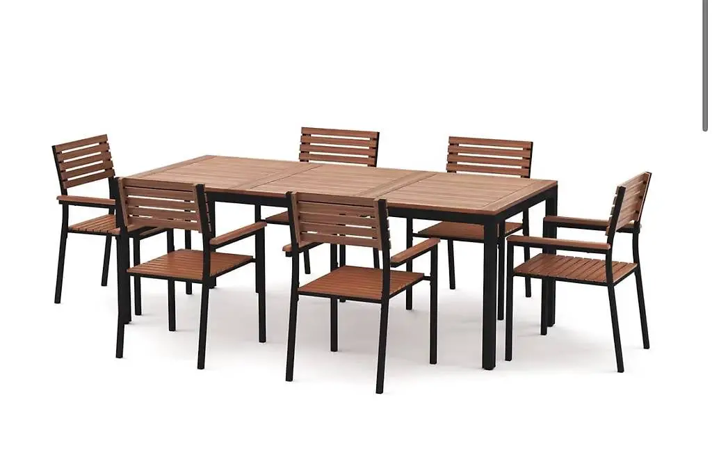 Gartenmöbel Set Holz MARCIA 7-teilig