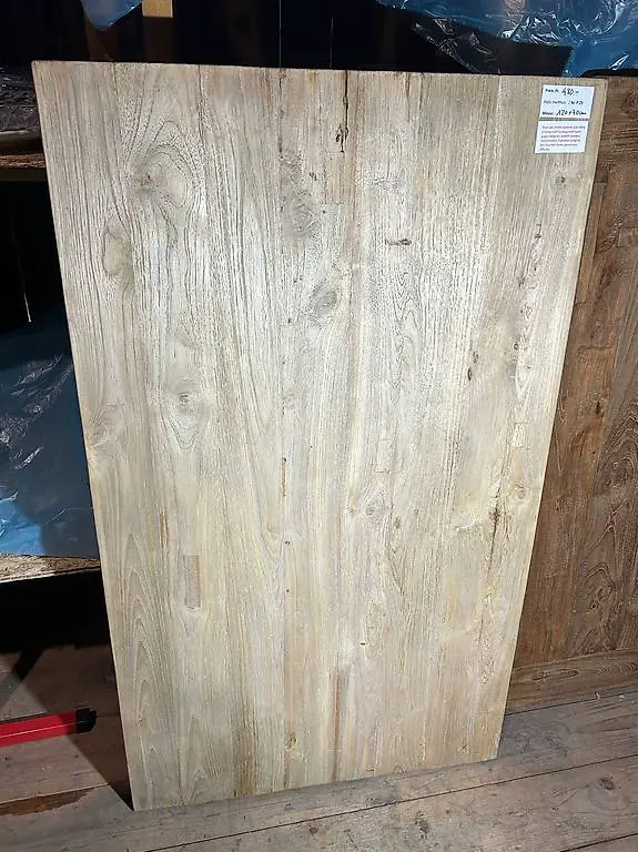 Massives Hartholz Tischplatte 120 x 70cm Vintage Look