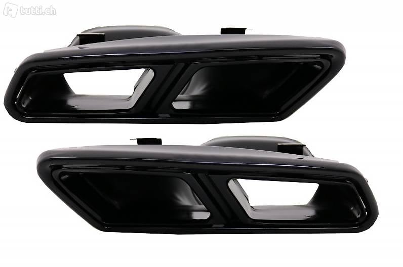  mercedes sl - auspuffblenden amg optik black edition