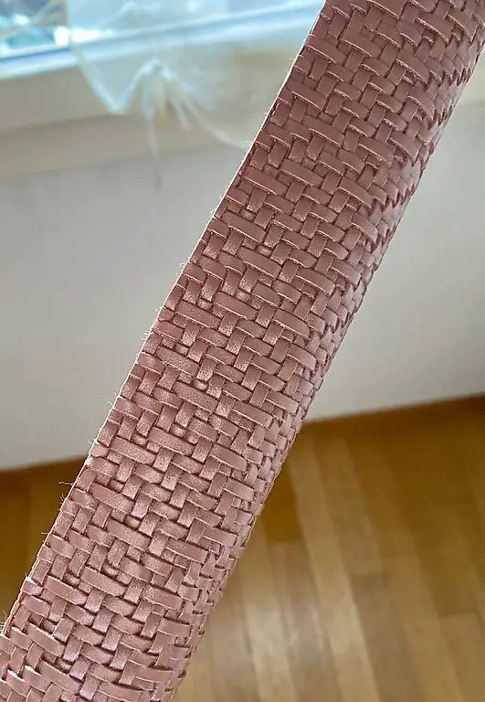 Kunstleder geflochten altrosa