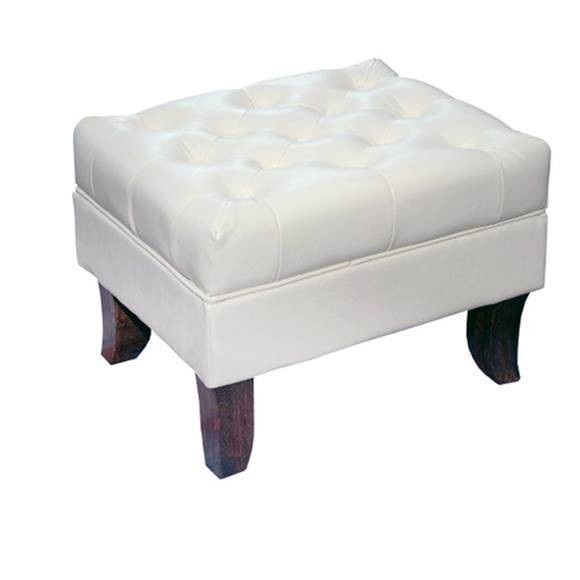  Chesterfield Hocker Leder Polster Fu-hocker Chaise 3341