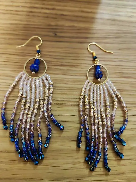 Ohrschmuck in Gold Blau