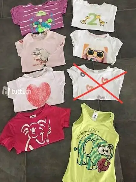 8 T-Shirt Shirt 1 Top Sommer Gr. 98 104 9 Stück im Set