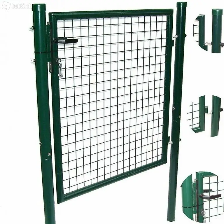  Gartentor Inkl. Schloss 100x120cm / Ø 60mm