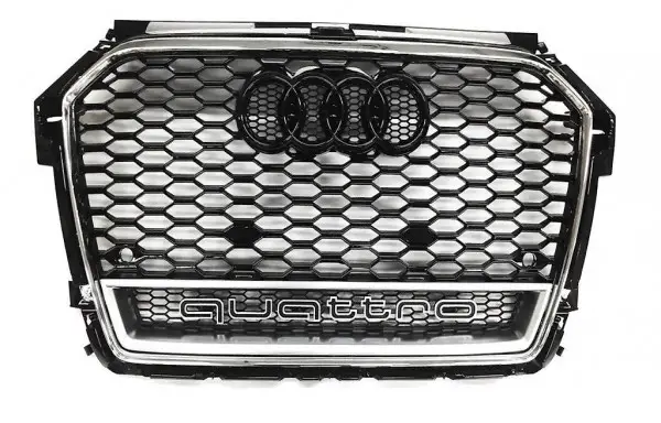  Grill RS1 Audi A1 S1 8X 15-17 Facelift Chrom mit Quattro