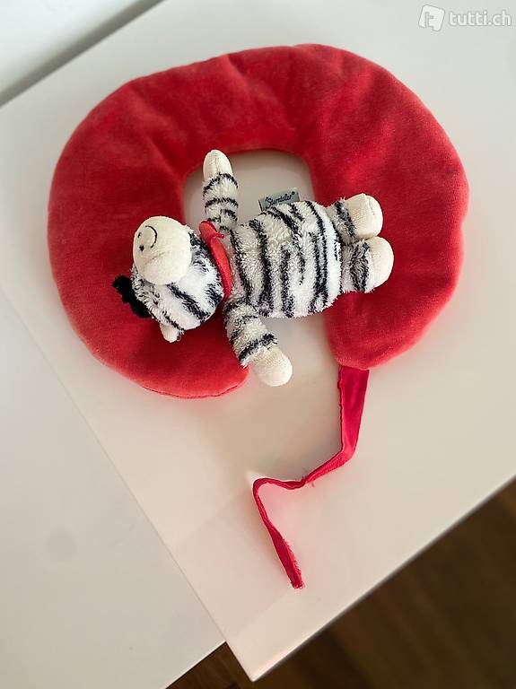 Nackenkissen + Plüschtier Zebra für Kleinkinder