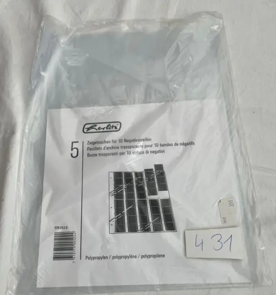 Zeigetaschen für Negativstreifen (Nr 431)