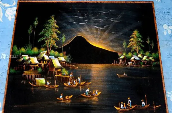 Tableau style japonais 1970-80