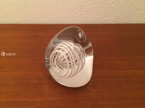 Schwedisches Studio Åhus Glas Paperweight Beschwerer vintage
