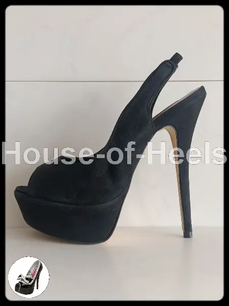 HoH Escarpins peep-toe slingback Buffalo London 40 talon 16cm