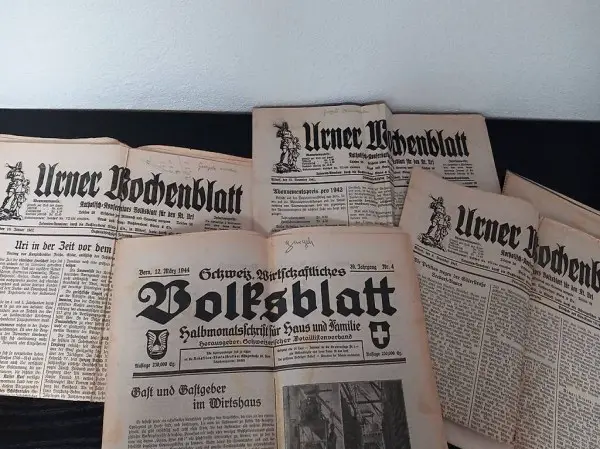 Alte Urner Zeitungen 1940 bis 1944
