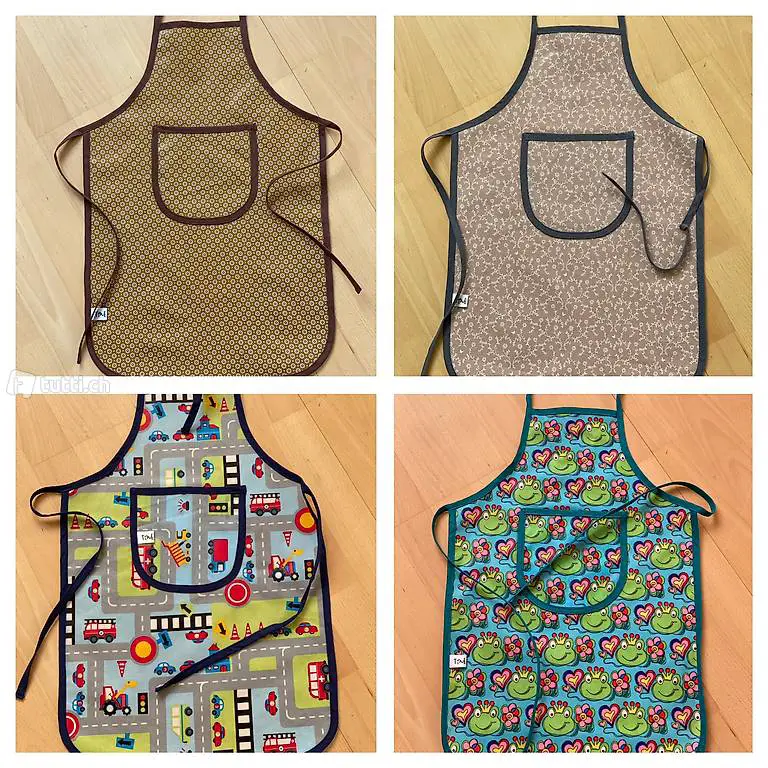  Kinderschürzen aus Wachstuch Handmade