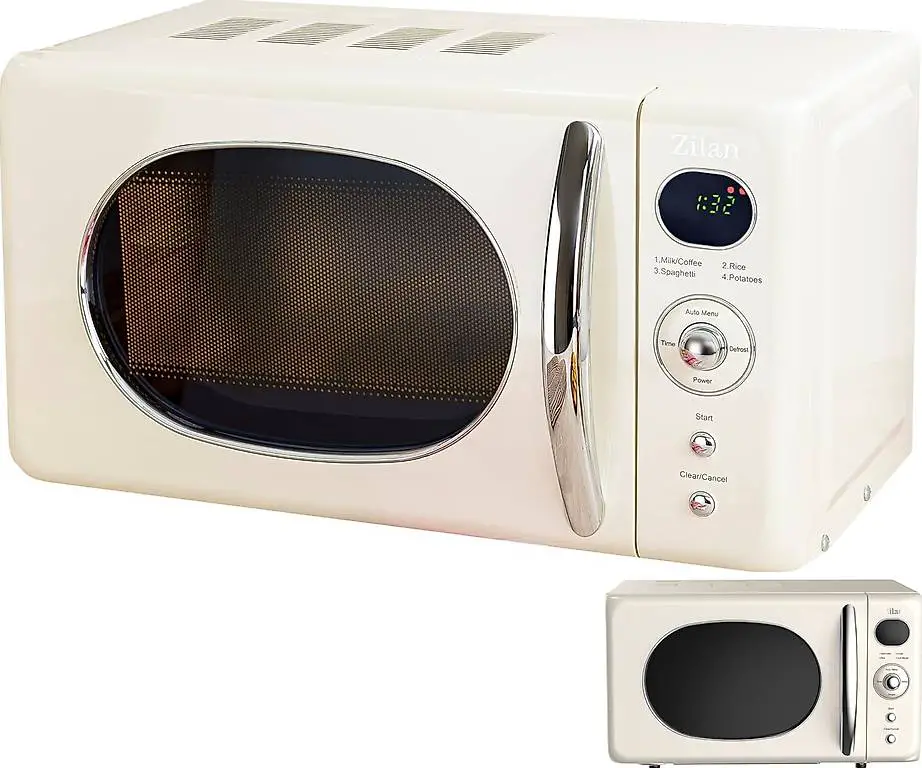 Mikrowelle 20L Retro Vintage Design 6 Stufen LED Display Tim