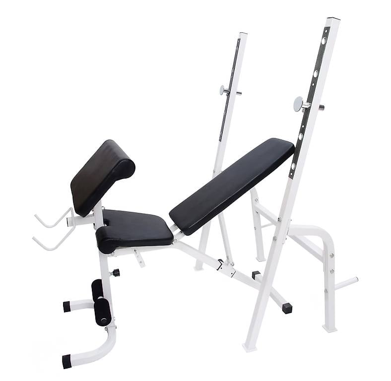  Hantelbank mit Langhantelablage 2-teilig