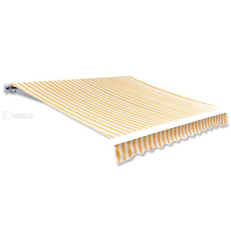  Markisenbespannung Canvas Sonnenblumengelb & Weiss 4x3 m