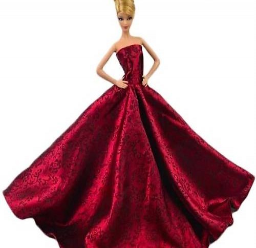 BARBIE KLEID WUNDERSCHÖN ROT INKL. SCHUHE