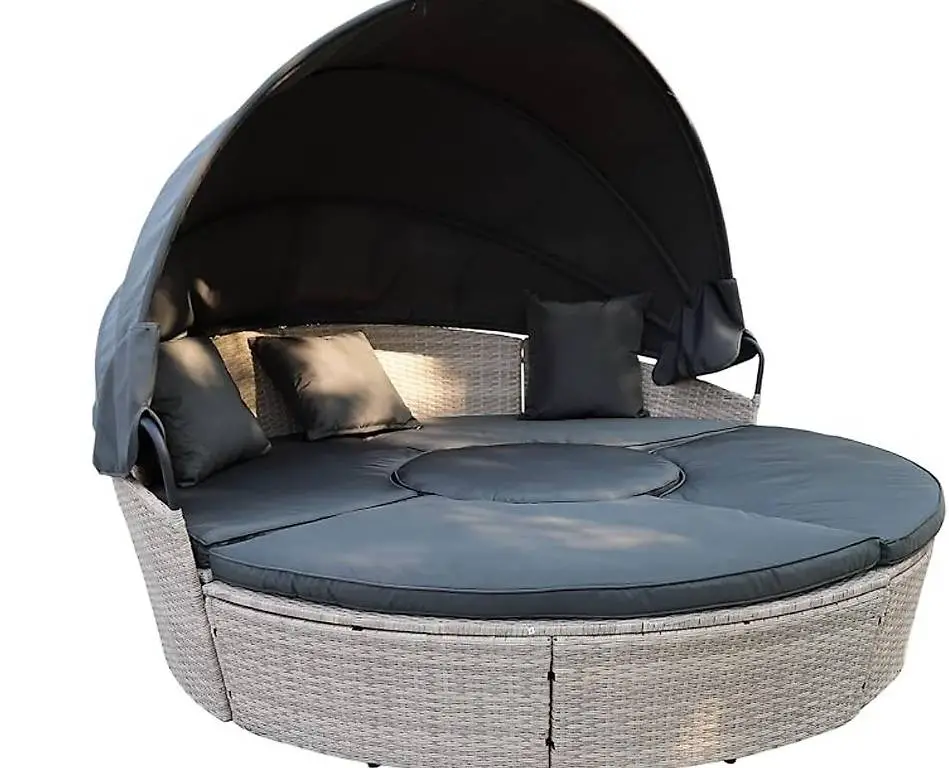 Poly Rattan Sonneninsel XL mit faltbarem