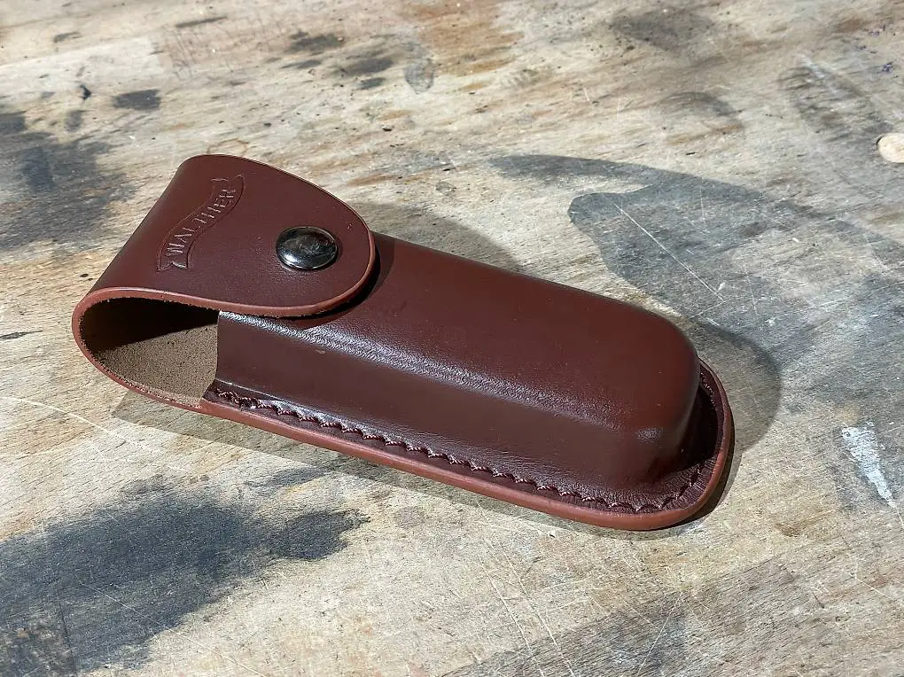 Walther Taschenmesser Holster Leder braun