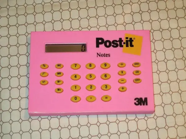 Taschenrechner im Post it Format (pink)