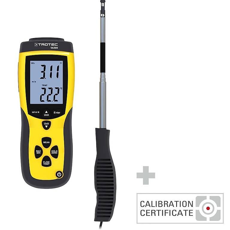 Trotec TA300 Anemometer mit Kalibrier-Zertifikat - T35100040