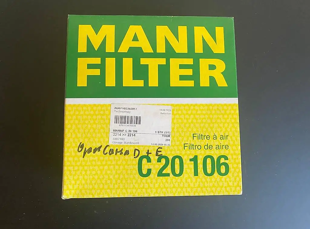 Luftfilter Mann C20106 Neu