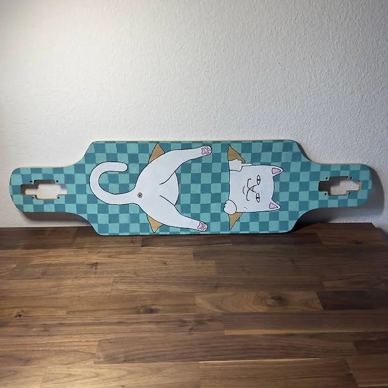 Longboard deck mit gripp (bemahlt)